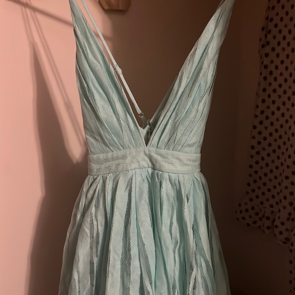 Luxxel blue/green lace dress